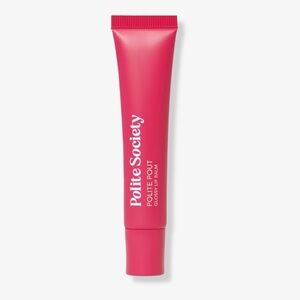 NWT Polite Society Polite Pout Glossy Lip Balm - Strawberry Glaze